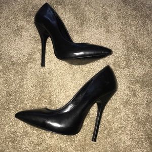 Steve Madden daisy dress pump in black leather